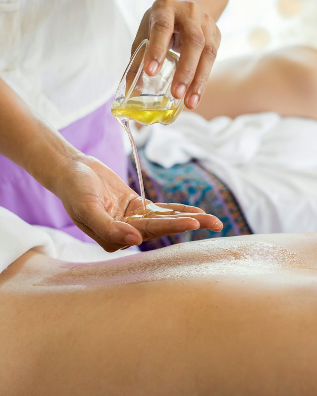 Massagem relaxante em um spa